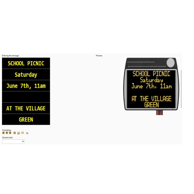 Panou LED de informare stradala - conexiune 4G – alimentare 220V/ iluminat public